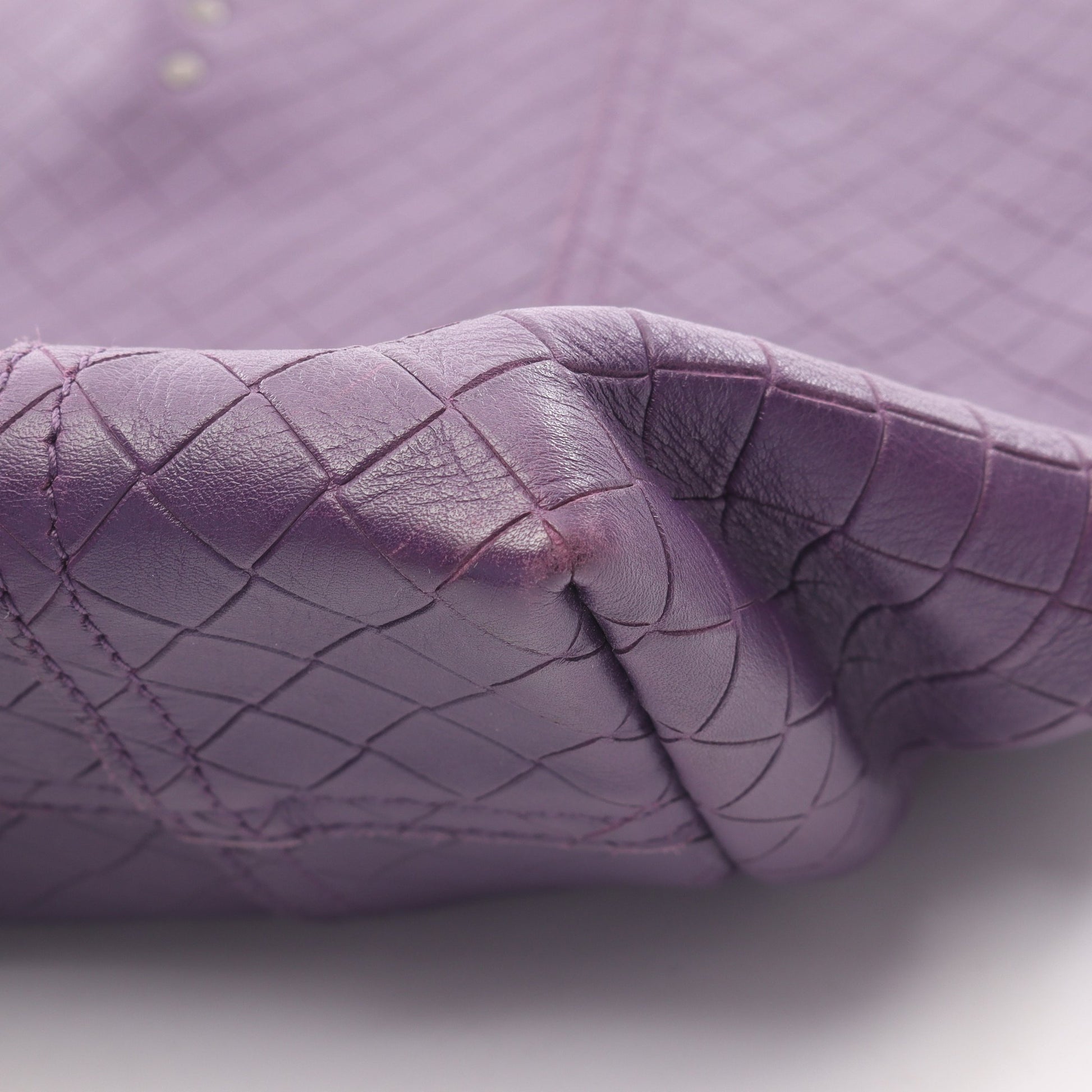 イントレチャート ハンドバッグ トートバッグ レザー パープル ボッテガヴェネタ バッグ BOTTEGA VENETA