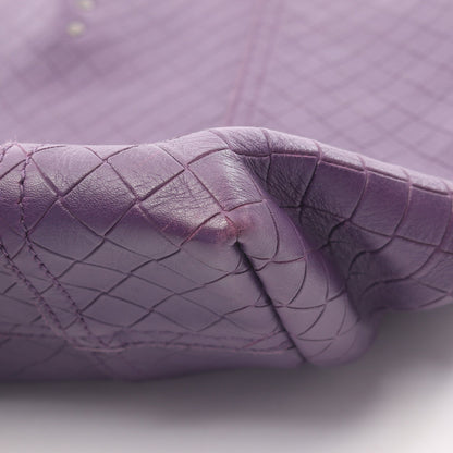 イントレチャート ハンドバッグ トートバッグ レザー パープル ボッテガヴェネタ バッグ BOTTEGA VENETA