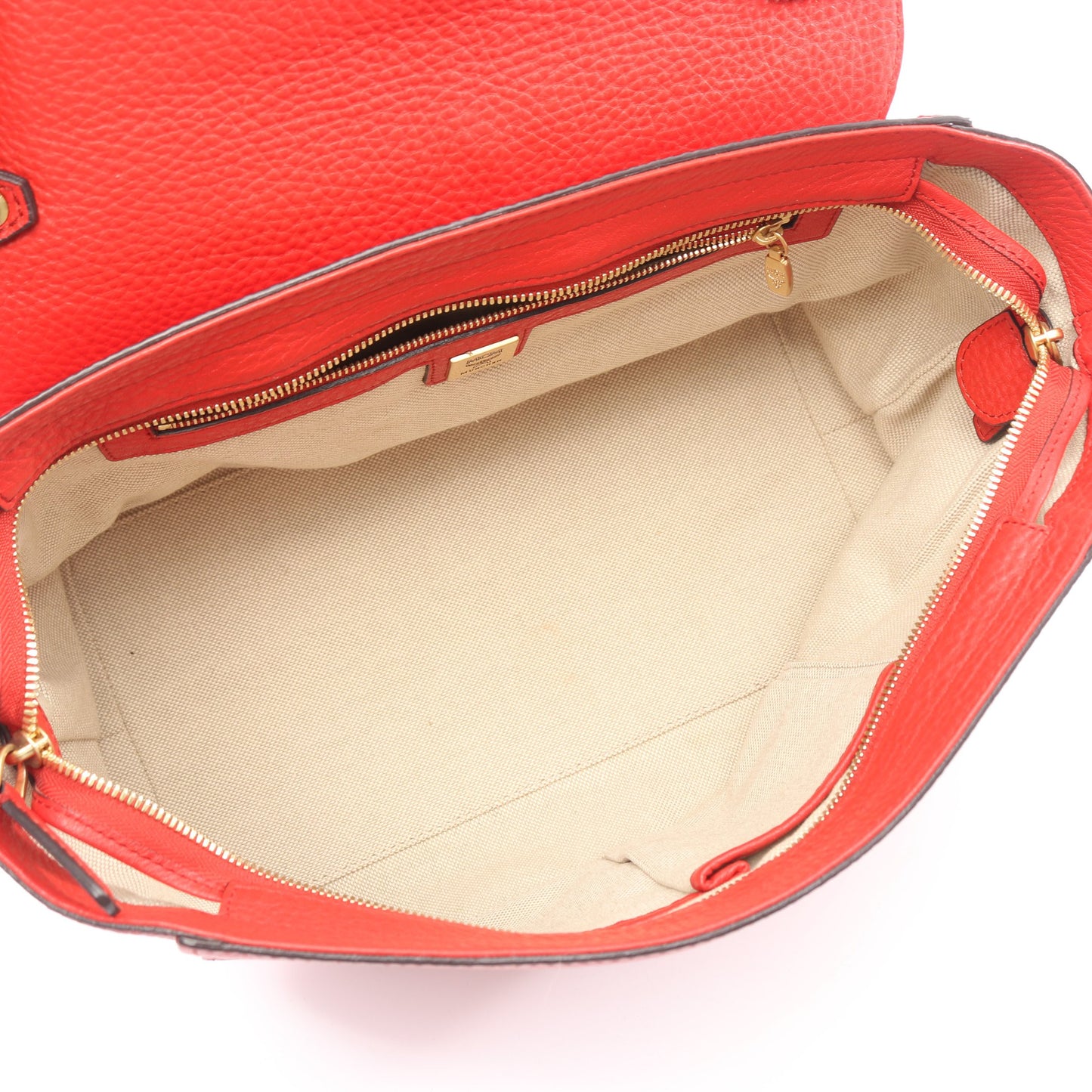 2WAY ハンドバッグ レザー レッド エムシーエム バッグ MCM