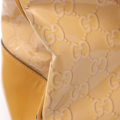 メイフェア GG柄 ハンドバッグ トートバッグ エナメルレザー イエロー グッチ バッグ GUCCI