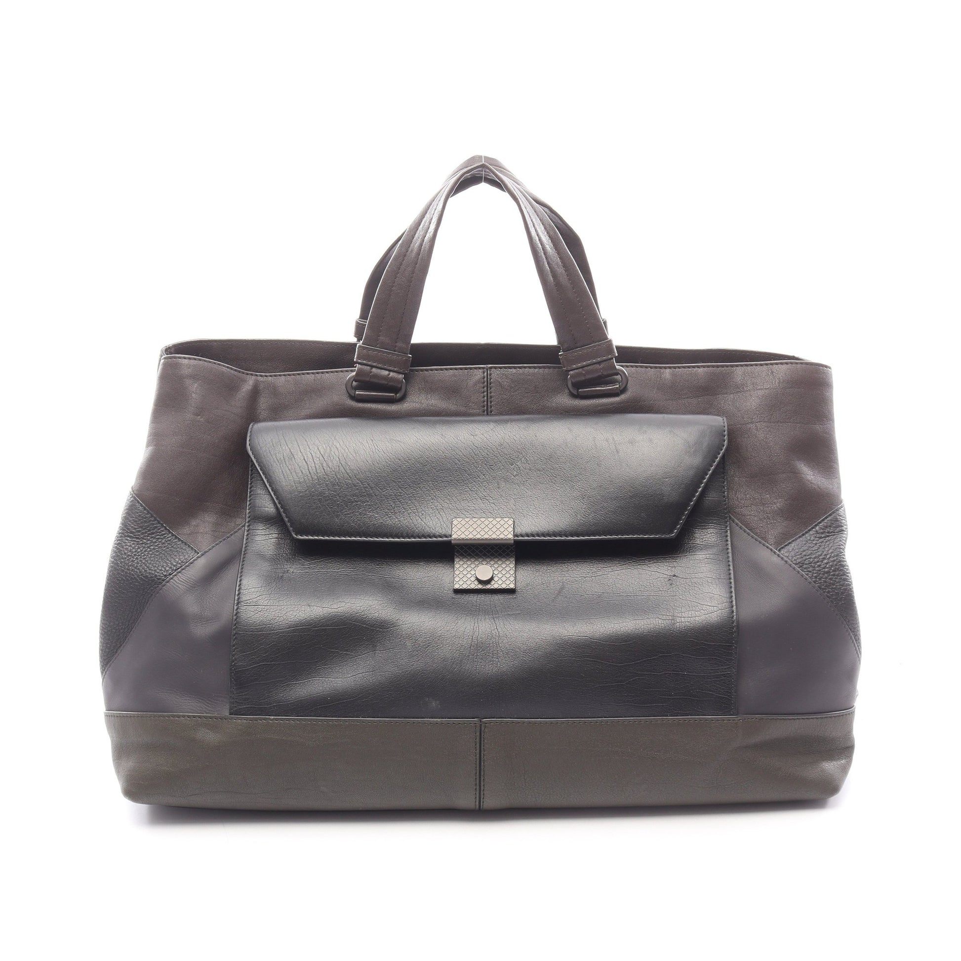 イントレチャート ハンドバッグ トートバッグ レザー ブラック マルチカラー ボッテガヴェネタ バッグ BOTTEGA VENETA