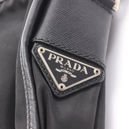 メッセンジャーバッグ ショルダーバッグ ナイロン サフィアーノレザー ブラック プラダ バッグ PRADA