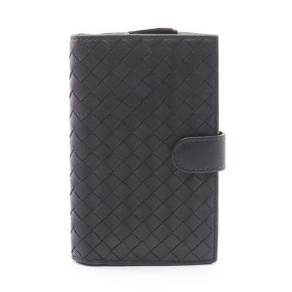 イントレチャート 二つ折り財布 レザー ブラック ボッテガヴェネタ 財布・小物 BOTTEGA VENETA