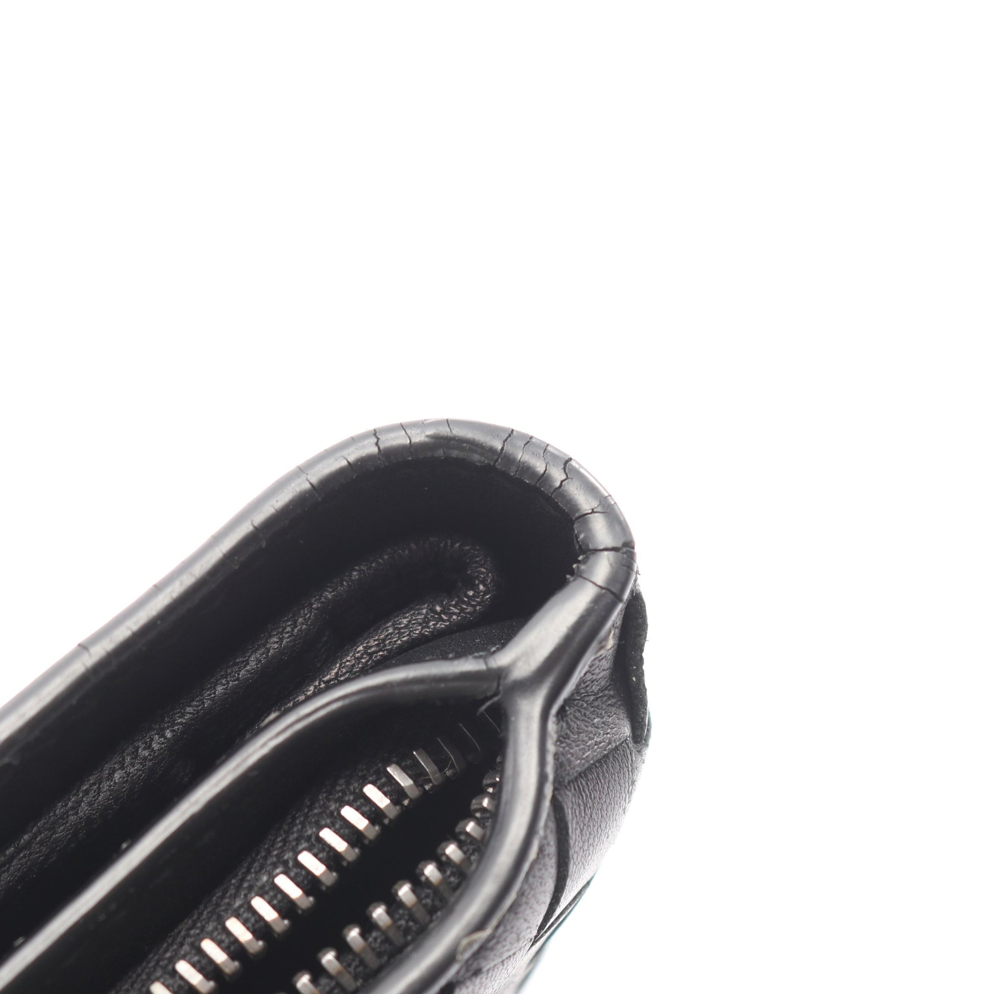 イントレチャート 二つ折り財布 レザー ブラック ボッテガヴェネタ 財布・小物 BOTTEGA VENETA