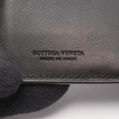 イントレチャート 二つ折り財布 レザー ブラック ボッテガヴェネタ 財布・小物 BOTTEGA VENETA