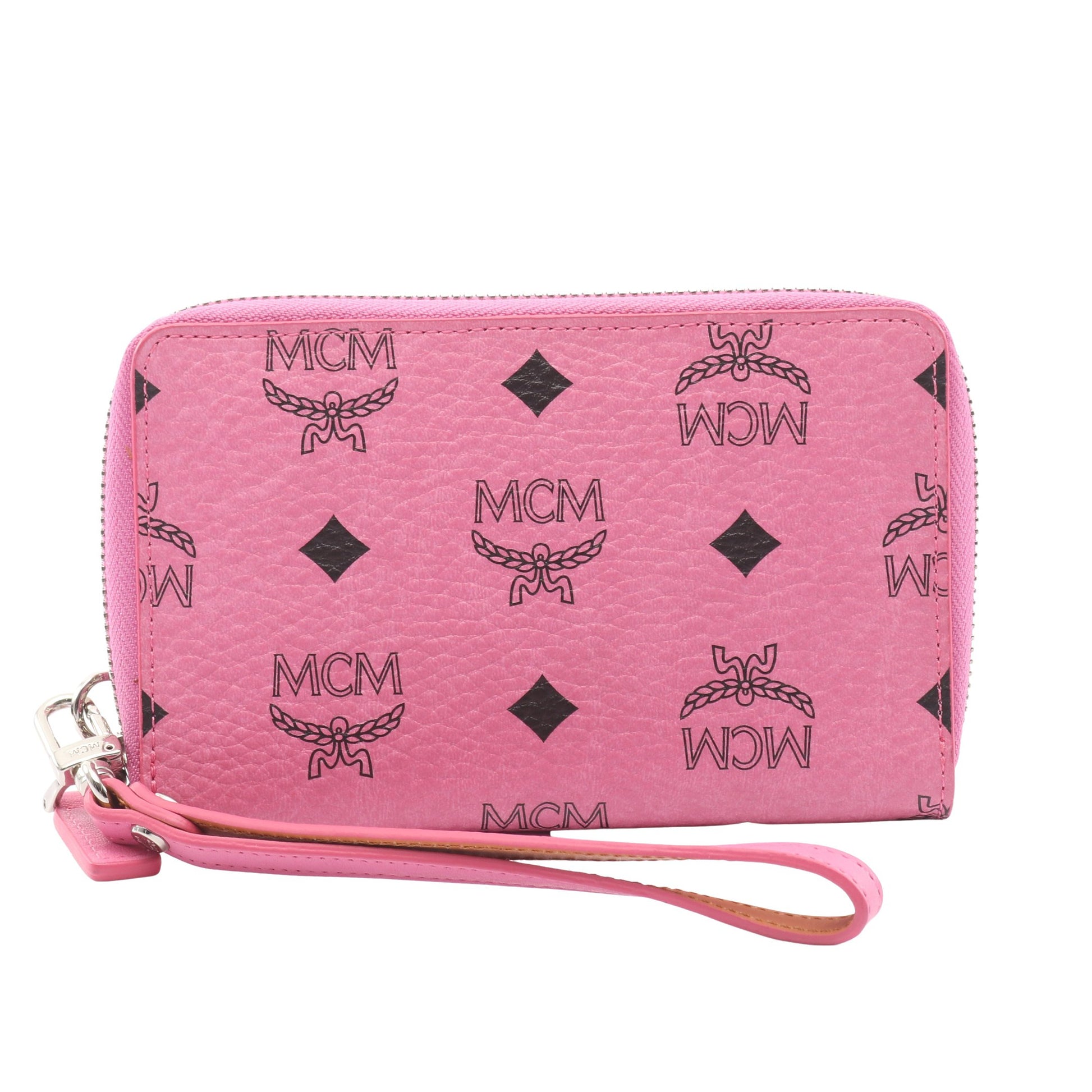 ヴィセトス ラウンドファスナー財布 PVC レザー ピンク エムシーエム 財布・小物 MCM