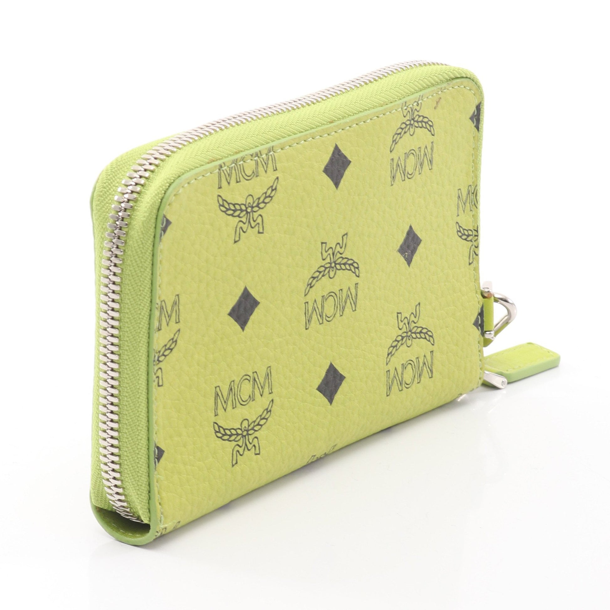 ヴィセトス ラウンドファスナー財布 レザー ライトグリーン エムシーエム 財布・小物 MCM