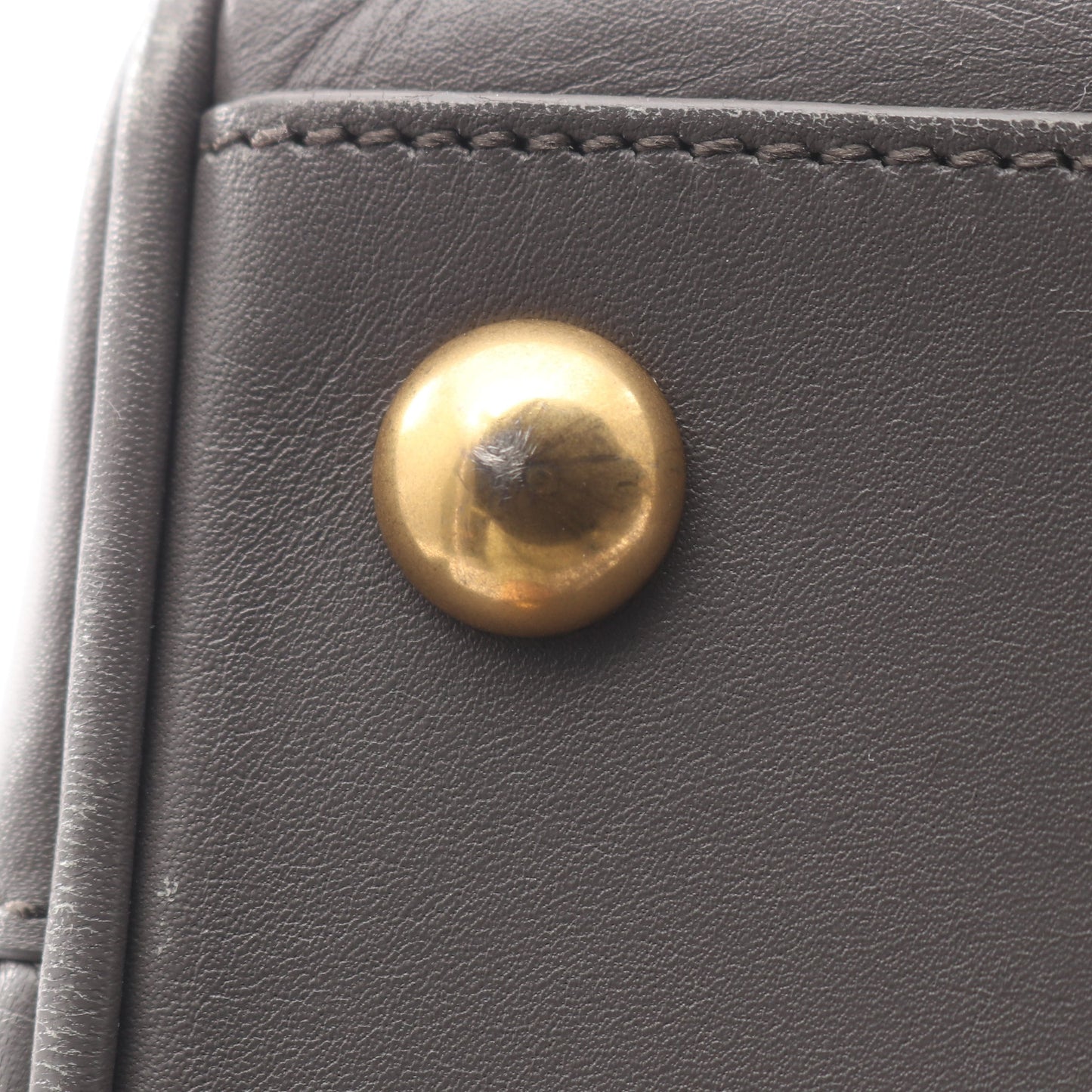 ベイビーダッフル 2WAY ハンドバッグ レザー グレー サンローランパリ バッグ SAINT LAURENT PARIS