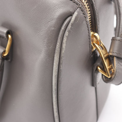 ベイビーダッフル 2WAY ハンドバッグ レザー グレー サンローランパリ バッグ SAINT LAURENT PARIS