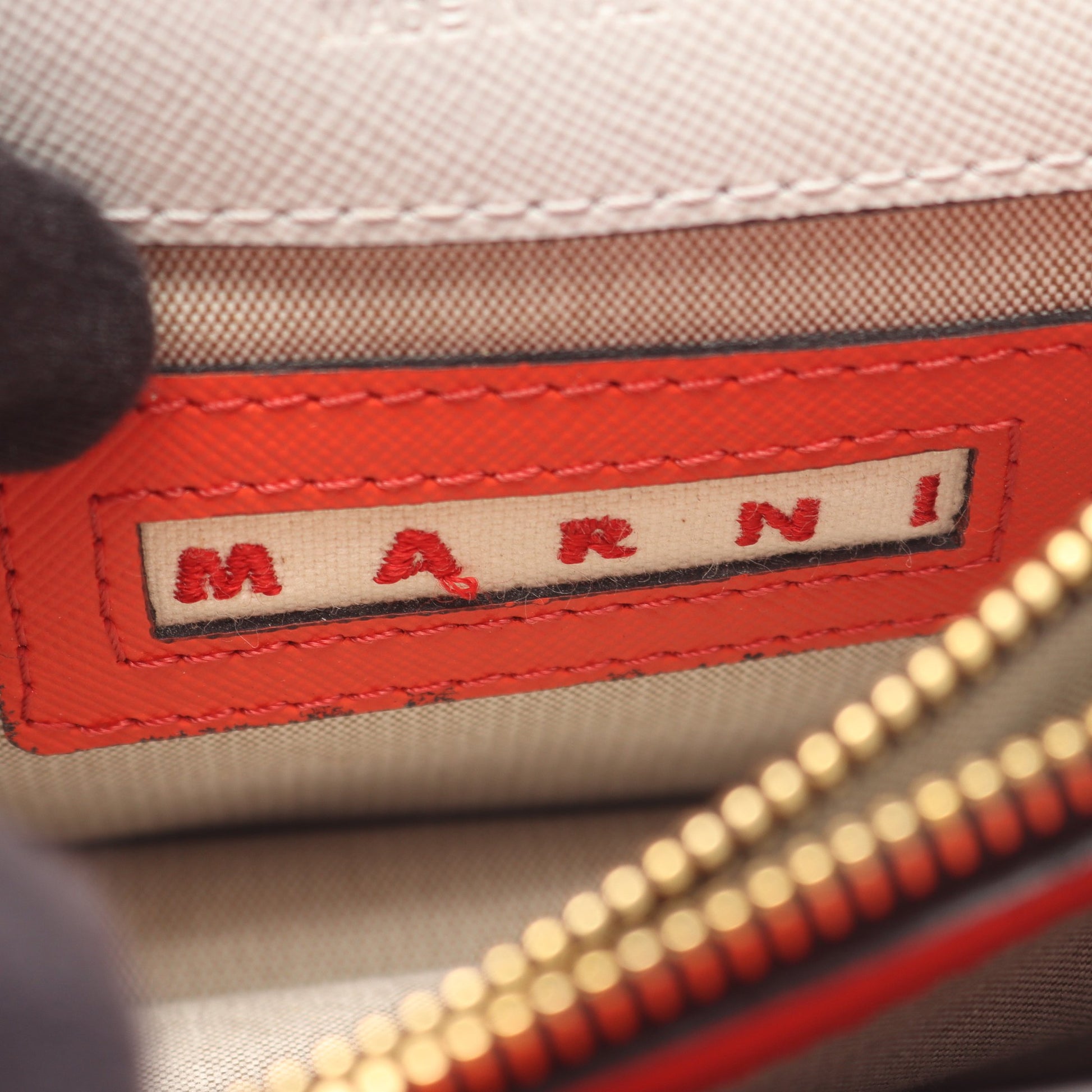 TRUNK BAG MINI トランクバッグ ミニ ショルダーバッグ レザー ライトグレー ブラック オレンジ マルニ バッグ MARNI