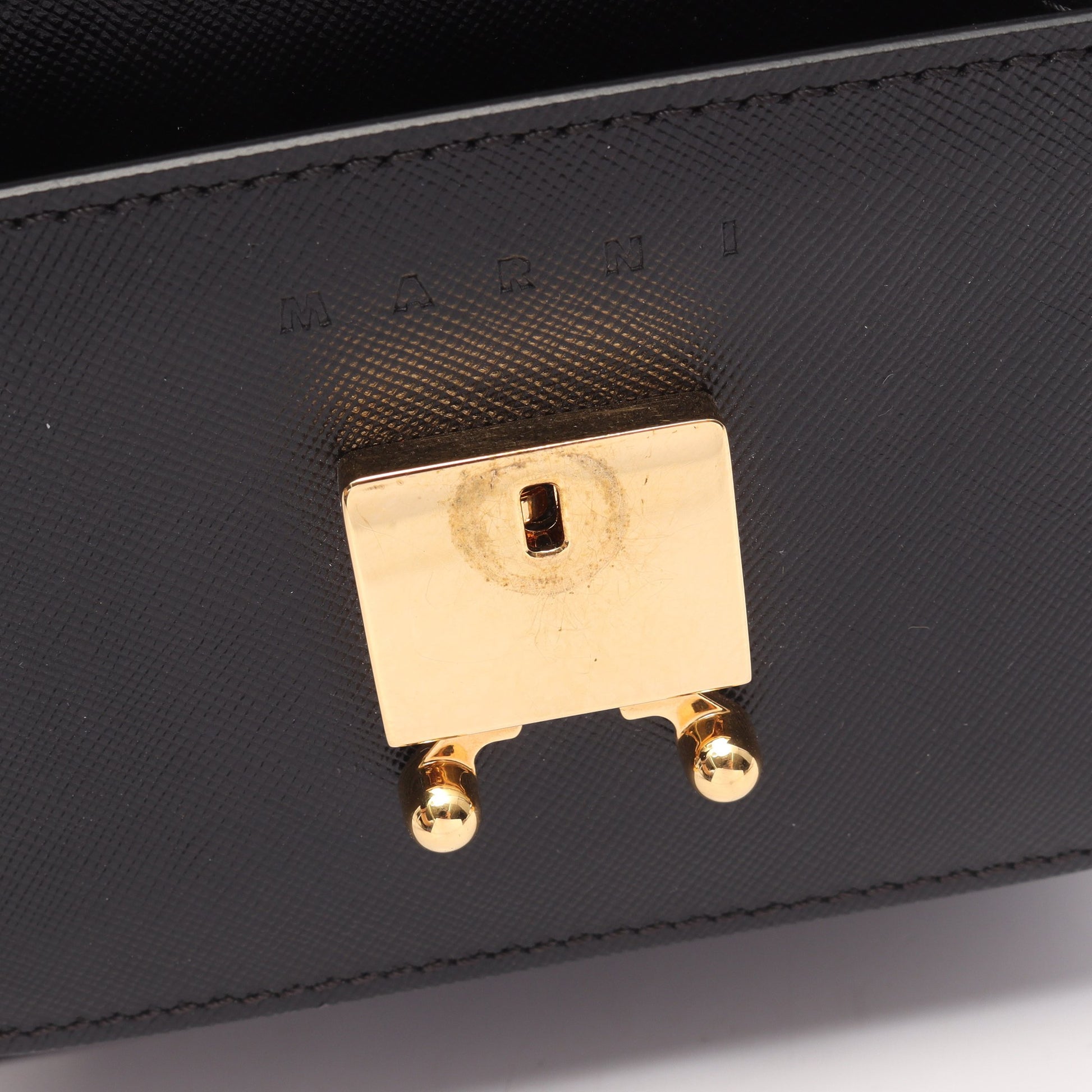 TRUNK BAG MINI トランクバッグ ミニ ショルダーバッグ レザー ライトグレー ブラック オレンジ マルニ バッグ MARNI