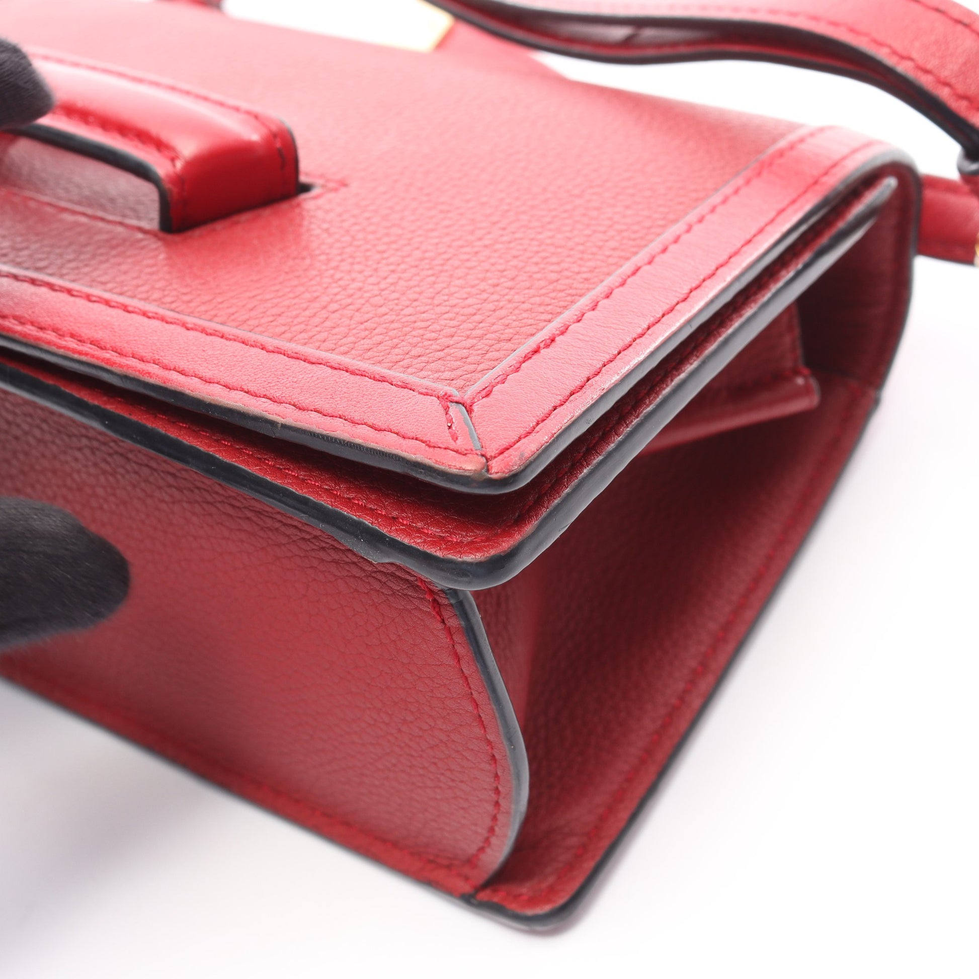 バルセロナ ショルダーバッグ レザー レッド ロエベ バッグ LOEWE