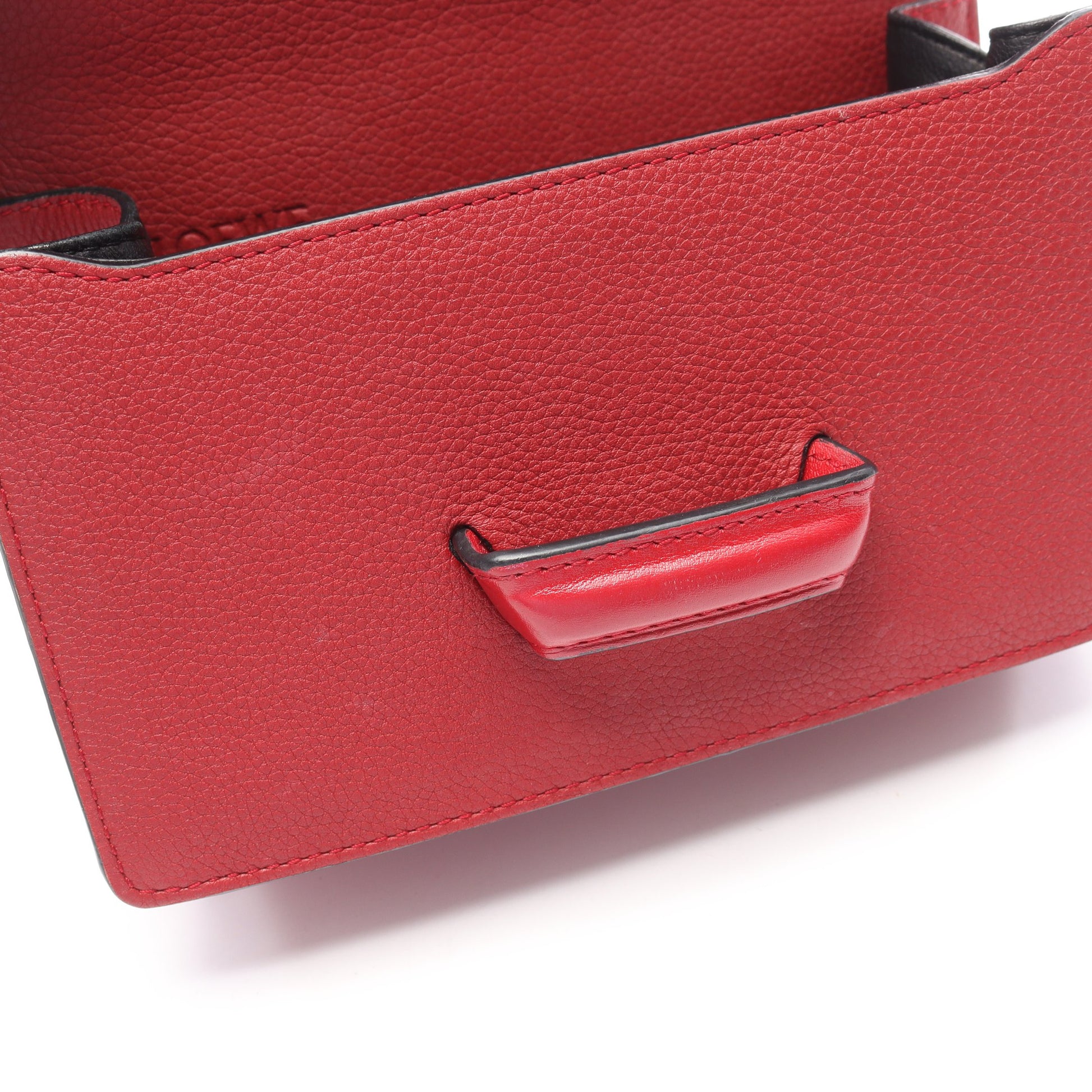 バルセロナ ショルダーバッグ レザー レッド ロエベ バッグ LOEWE
