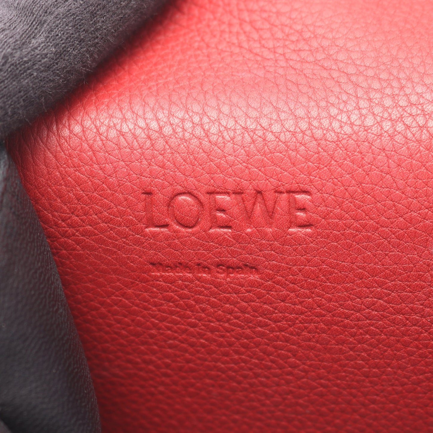 バルセロナ ショルダーバッグ レザー レッド ロエベ バッグ LOEWE