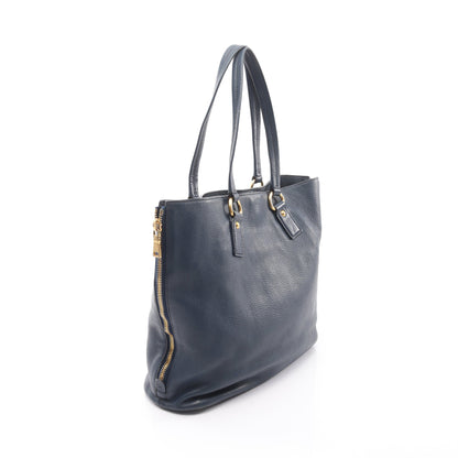 トートバッグ サイドジップ ショルダーバッグ トートバッグ レザー ネイビー プラダ バッグ PRADA