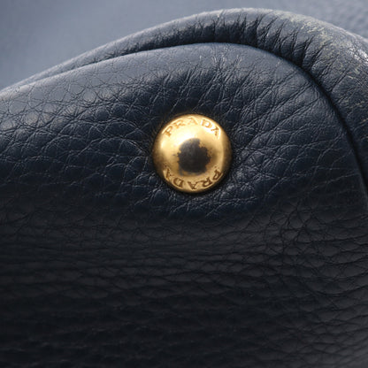 トートバッグ サイドジップ ショルダーバッグ トートバッグ レザー ネイビー プラダ バッグ PRADA