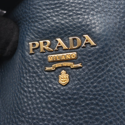 トートバッグ サイドジップ ショルダーバッグ トートバッグ レザー ネイビー プラダ バッグ PRADA