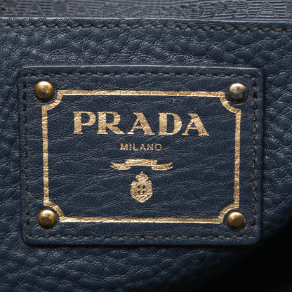 トートバッグ サイドジップ ショルダーバッグ トートバッグ レザー ネイビー プラダ バッグ PRADA