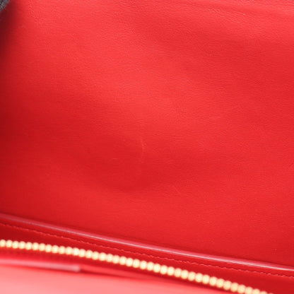 ヴァラリボン チェーンショルダーバッグ レザー レッド サルヴァトーレフェラガモ バッグ Salvatore Ferragamo