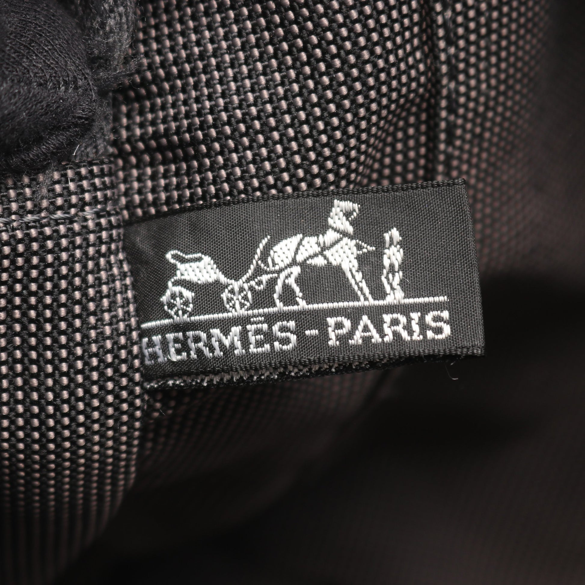 エールラインMM ハンドバッグ トートバッグ ナイロンキャンバス グレー シルバー金具 エルメス バッグ HERMES