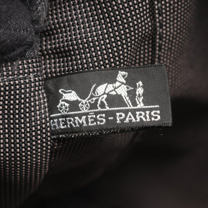 エールラインMM ハンドバッグ トートバッグ ナイロンキャンバス グレー シルバー金具 エルメス バッグ HERMES