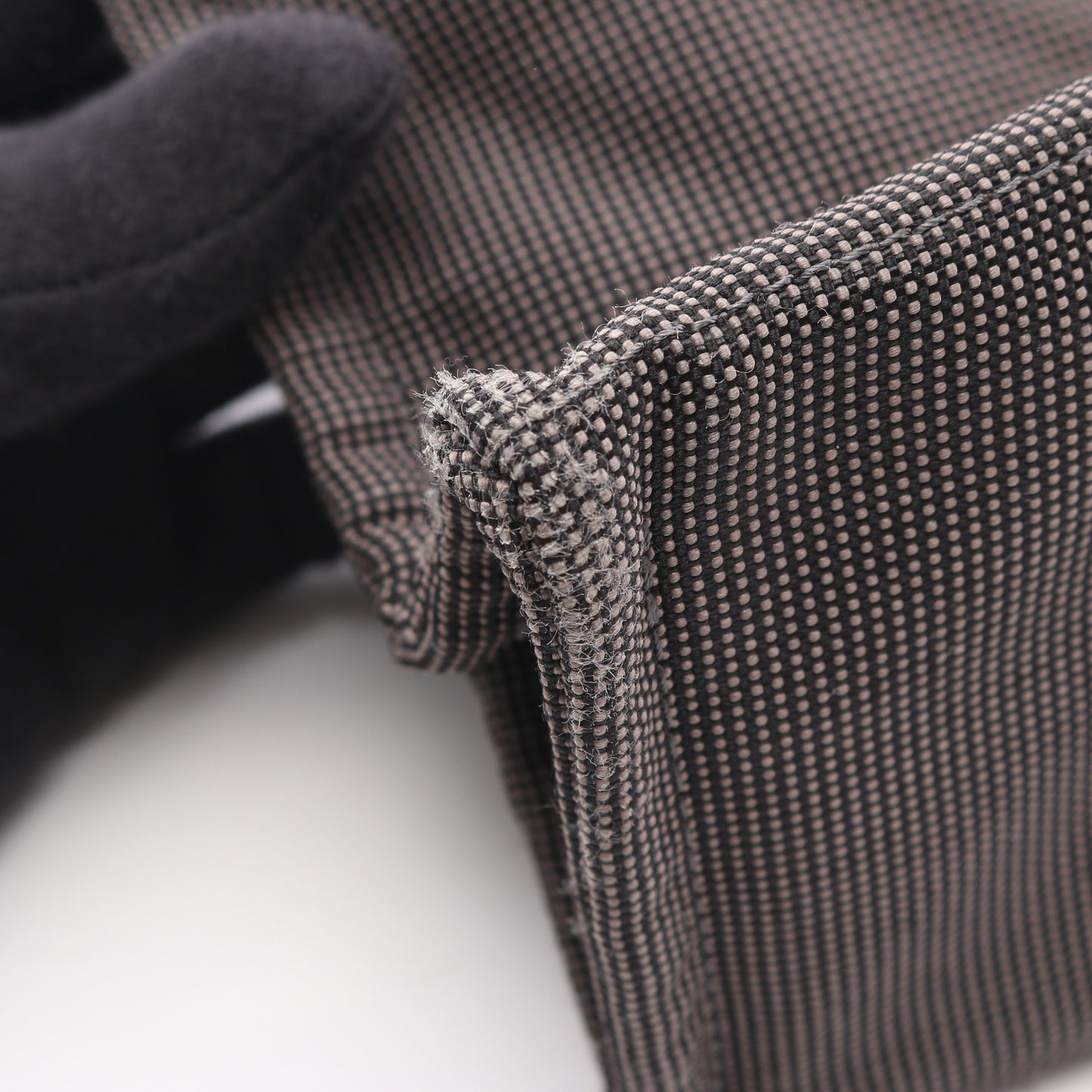 エールラインMM ハンドバッグ トートバッグ ナイロンキャンバス グレー シルバー金具 エルメス バッグ HERMES
