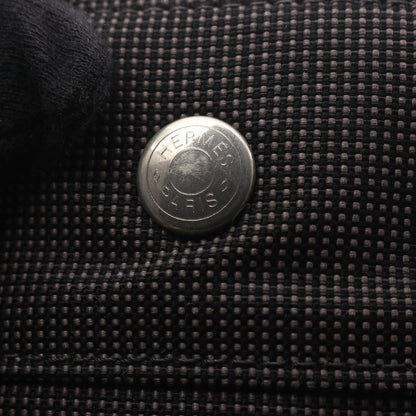 エールラインMM ハンドバッグ トートバッグ ナイロンキャンバス グレー シルバー金具 エルメス バッグ HERMES