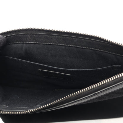RIVE GAUCHE クラッチバッグ キャンバス レザー ブラック サンローランパリ バッグ SAINT LAURENT PARIS
