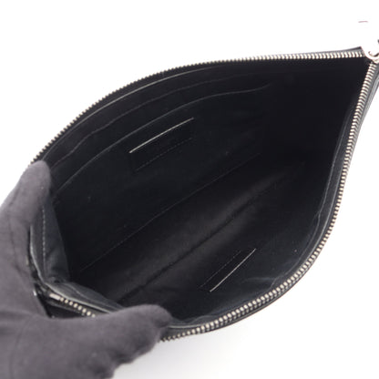 RIVE GAUCHE クラッチバッグ キャンバス レザー ブラック サンローランパリ バッグ SAINT LAURENT PARIS