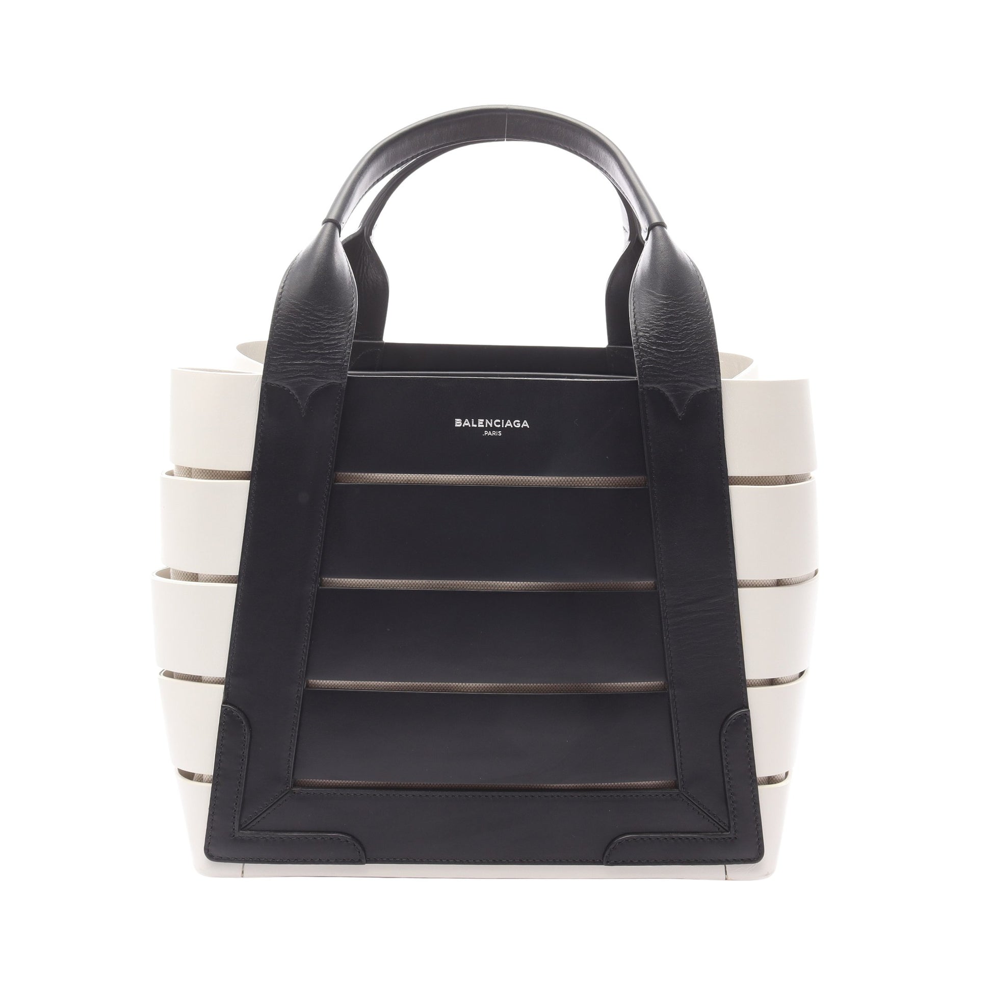 マリントートバッグ ハンドバッグ トートバッグ レザー キャンバス ブラック ホワイト バレンシアガ バッグ BALENCIAGA