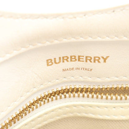 ミニ ポケットバッグ ハンドバッグ ラフィア レザー ベージュ ホワイト バーバリー バッグ BURBERRY