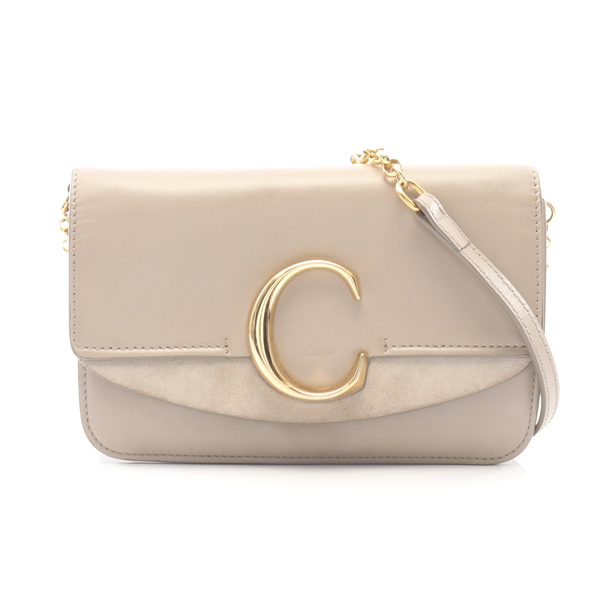 CHLOE C クロエシー チェーンショルダーバッグ レザー ベージュ クロエ バッグ Chloe