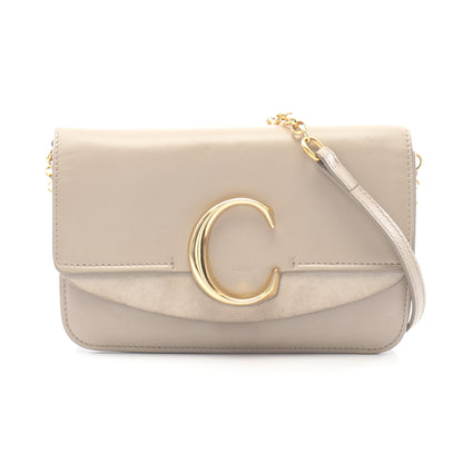 CHLOE C クロエシー チェーンショルダーバッグ レザー ベージュ クロエ バッグ Chloe