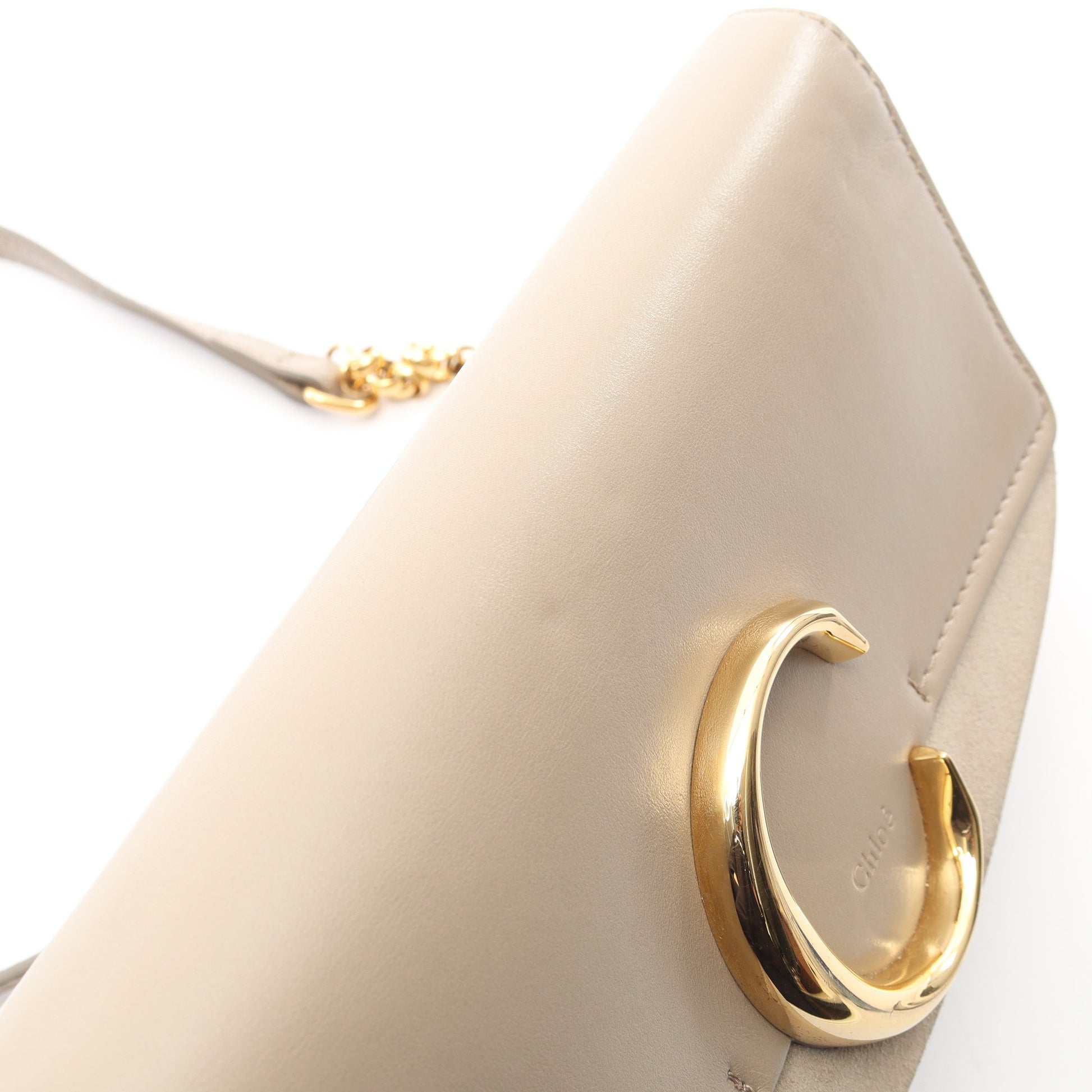 CHLOE C クロエシー チェーンショルダーバッグ レザー ベージュ クロエ バッグ Chloe
