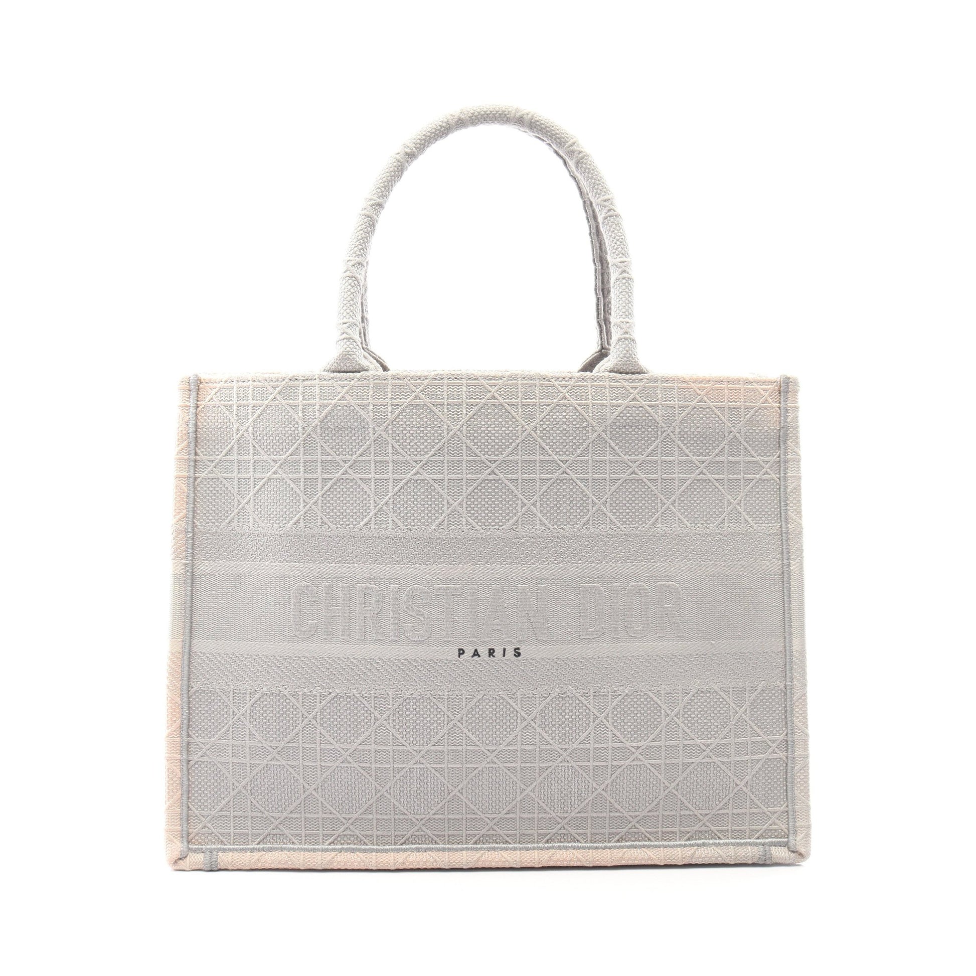 BOOK TOTE ブックトート ミディアム ハンドバッグ トートバッグ キャンバス グレー クリスチャンディオール バッグ Christian Dior