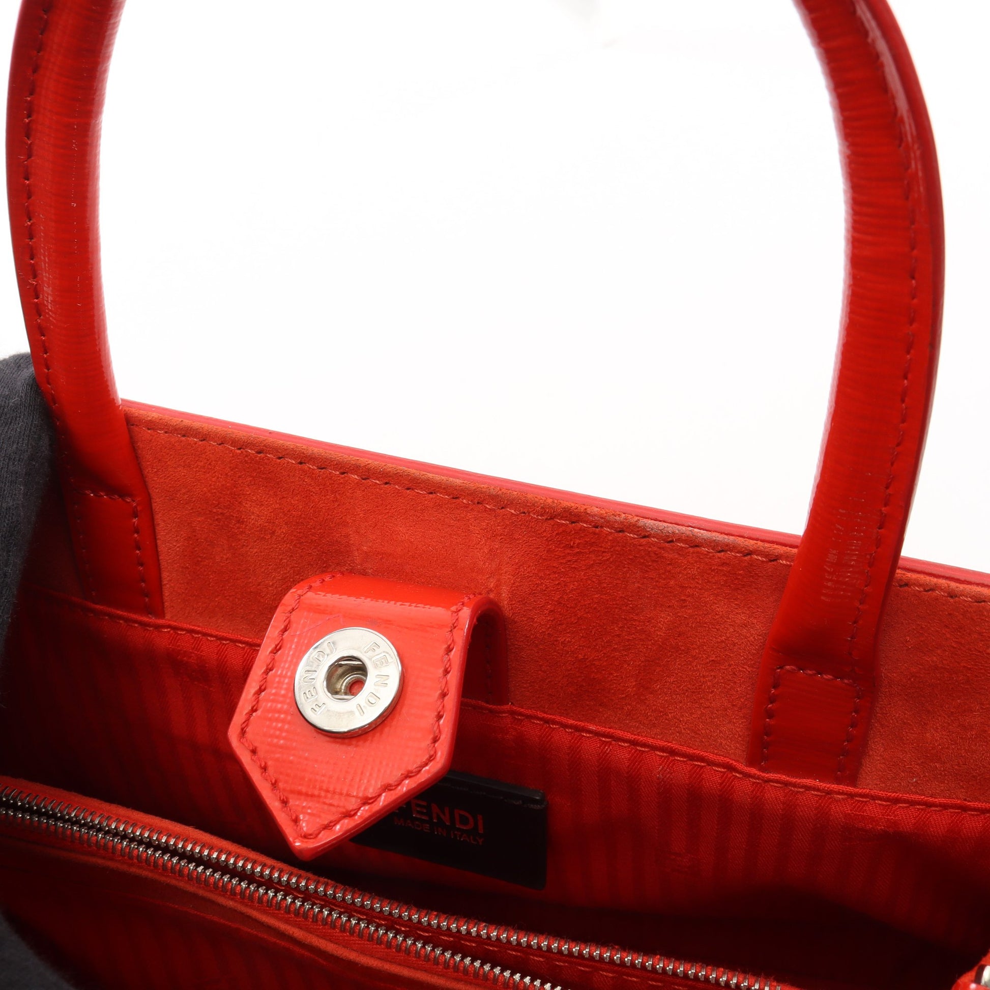 PETITE 2JOURS プチ トゥージュール 2WAY ハンドバッグ エナメルレザー レッド フェンディ バッグ FENDI