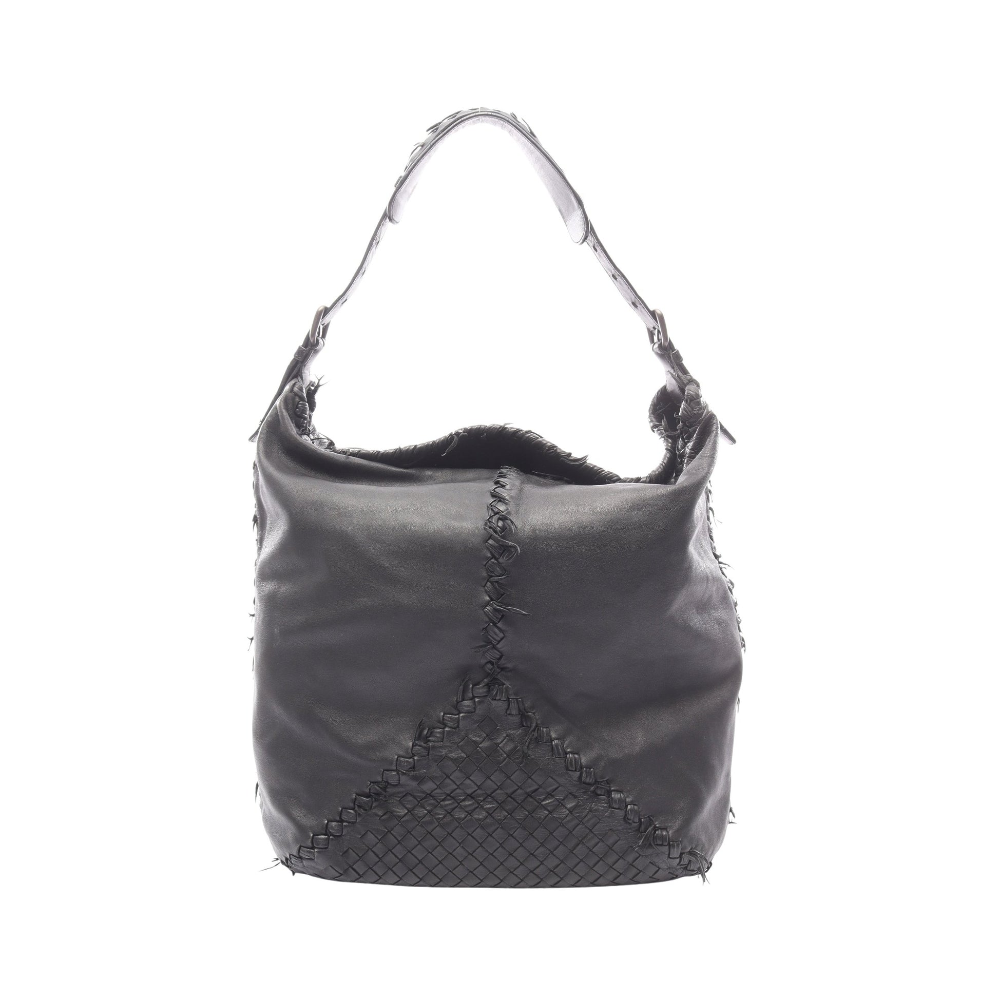 イントレチャート ショルダーバッグ トートバッグ レザー ブラック ボッテガヴェネタ バッグ BOTTEGA VENETA