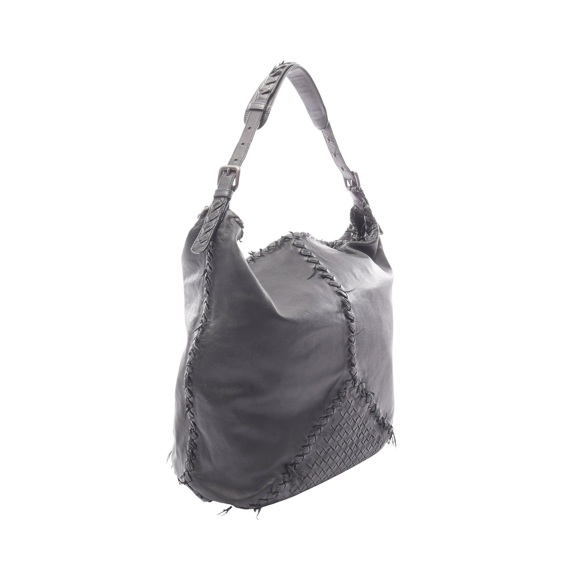 イントレチャート ショルダーバッグ トートバッグ レザー ブラック ボッテガヴェネタ バッグ BOTTEGA VENETA