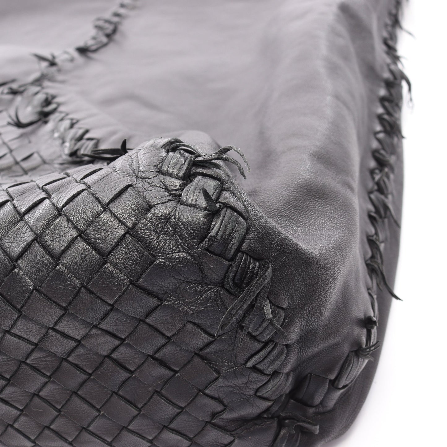 イントレチャート ショルダーバッグ トートバッグ レザー ブラック ボッテガヴェネタ バッグ BOTTEGA VENETA
