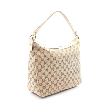 ワンショルダーバッグ キャンバス レザー ベージュ アイボリー グッチ バッグ GUCCI