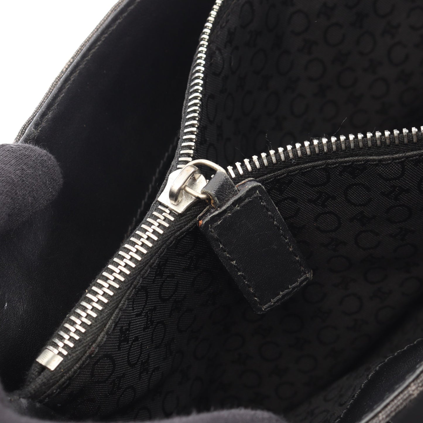 Cマカダム ショルダーバッグ トートバッグ キャンバス レザー ブラック セリーヌ バッグ CELINE