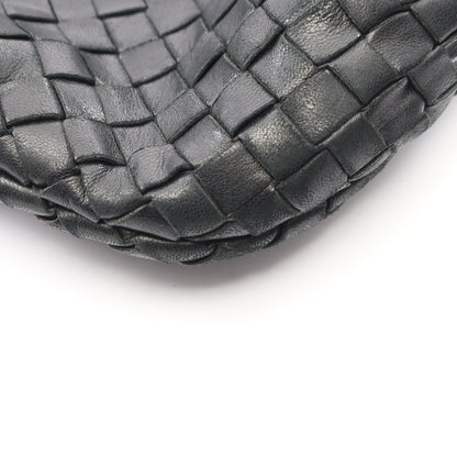 イントレチャート ショルダーバッグ レザー ブラック ボッテガヴェネタ バッグ BOTTEGA VENETA