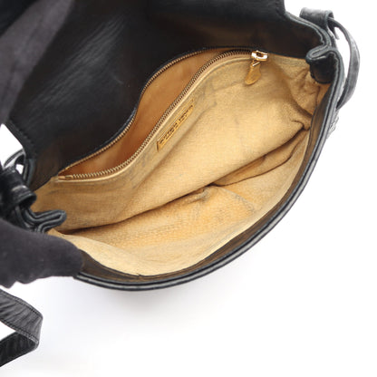 イントレチャート ショルダーバッグ レザー ブラック ボッテガヴェネタ バッグ BOTTEGA VENETA
