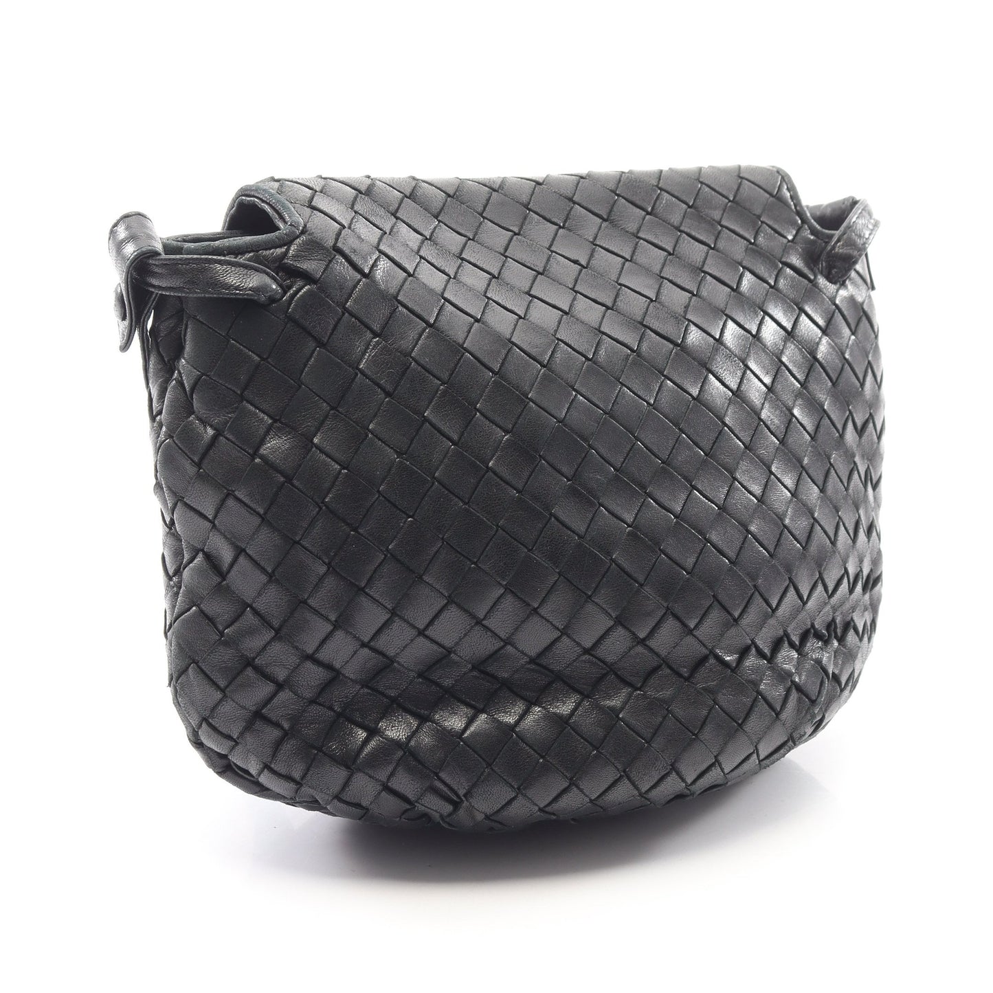 イントレチャート ショルダーバッグ レザー ブラック ボッテガヴェネタ バッグ BOTTEGA VENETA