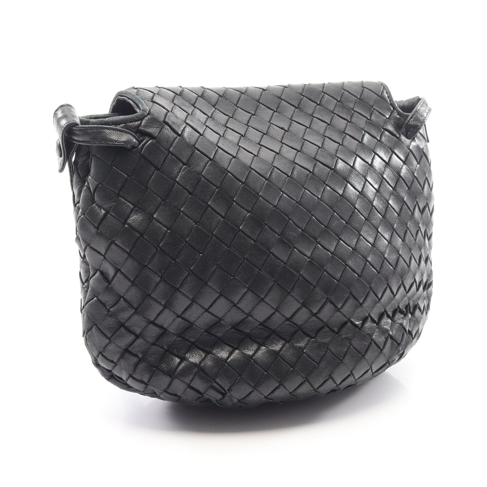 イントレチャート ショルダーバッグ レザー ブラック ボッテガヴェネタ バッグ BOTTEGA VENETA