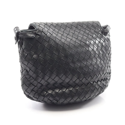 イントレチャート ショルダーバッグ レザー ブラック ボッテガヴェネタ バッグ BOTTEGA VENETA
