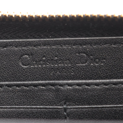 レディディオール カナージュ ラウンドファスナー長財布 レザー ブラック クリスチャンディオール 財布・小物 Christian Dior