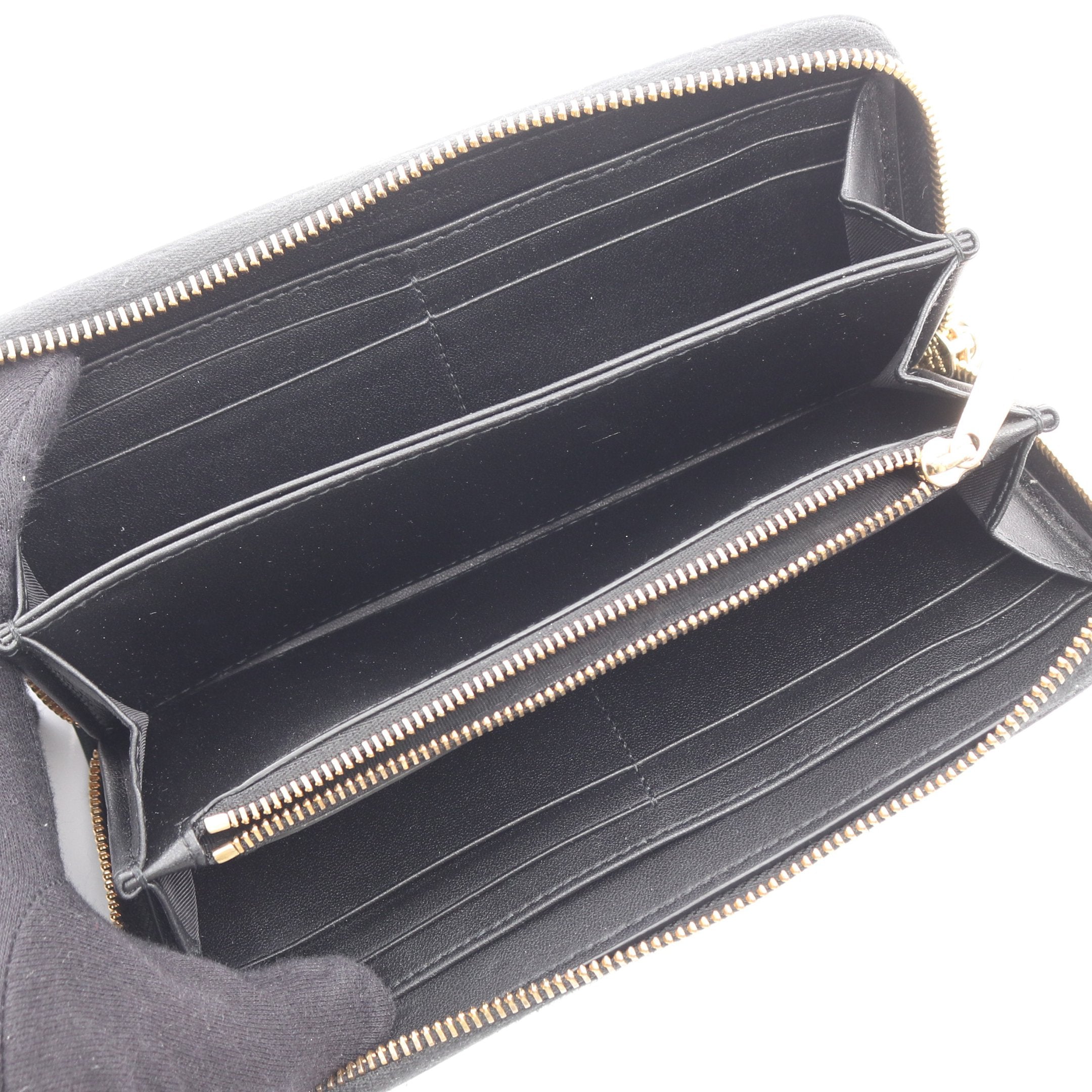 Dior カナージュ 長財布 ブラック ラムレザー フラップ 正規品 レディディオール カナージュ ラウンドファスナー長財布 レザー