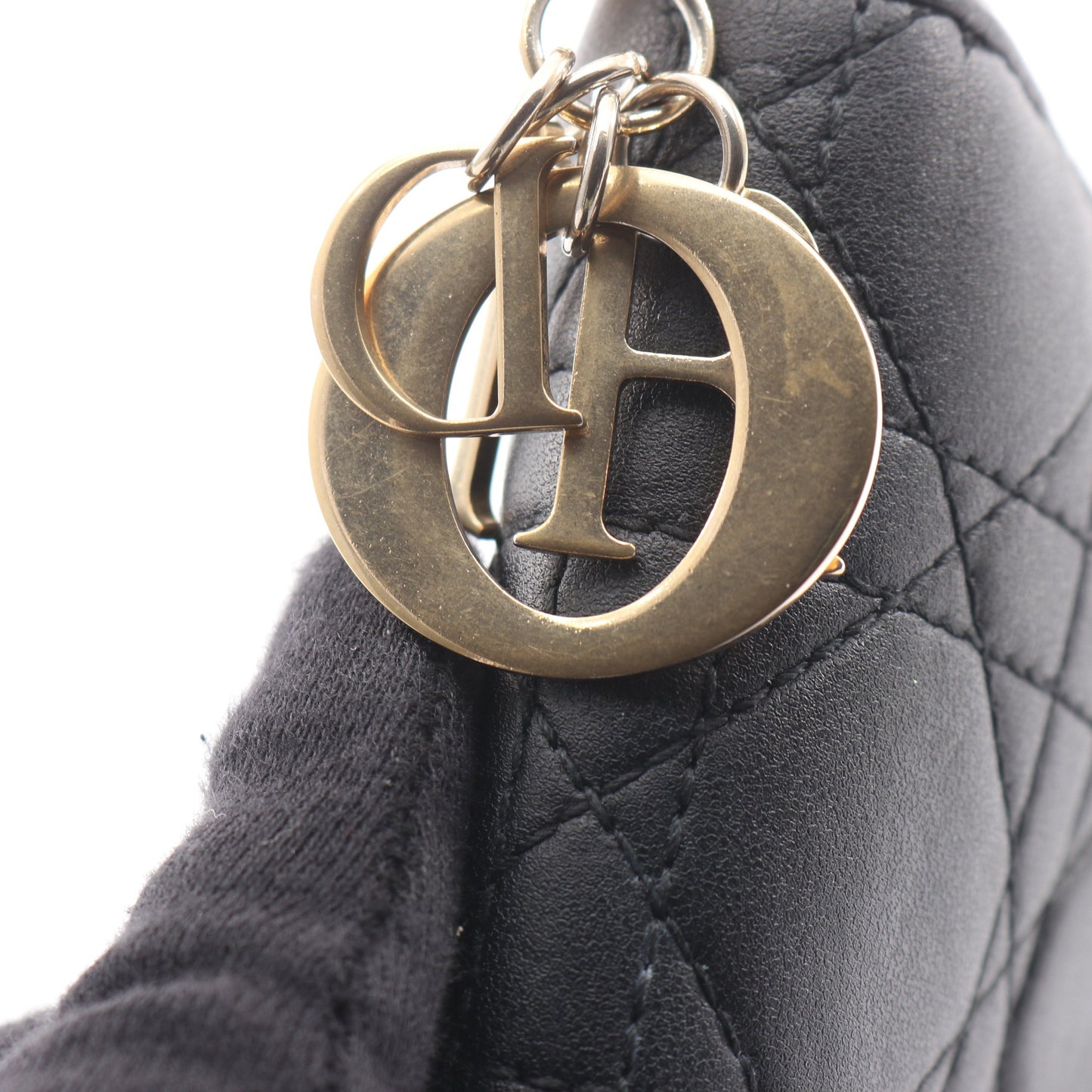 レディディオール カナージュ ラウンドファスナー長財布 レザー ブラック クリスチャンディオール 財布・小物 Christian Dior