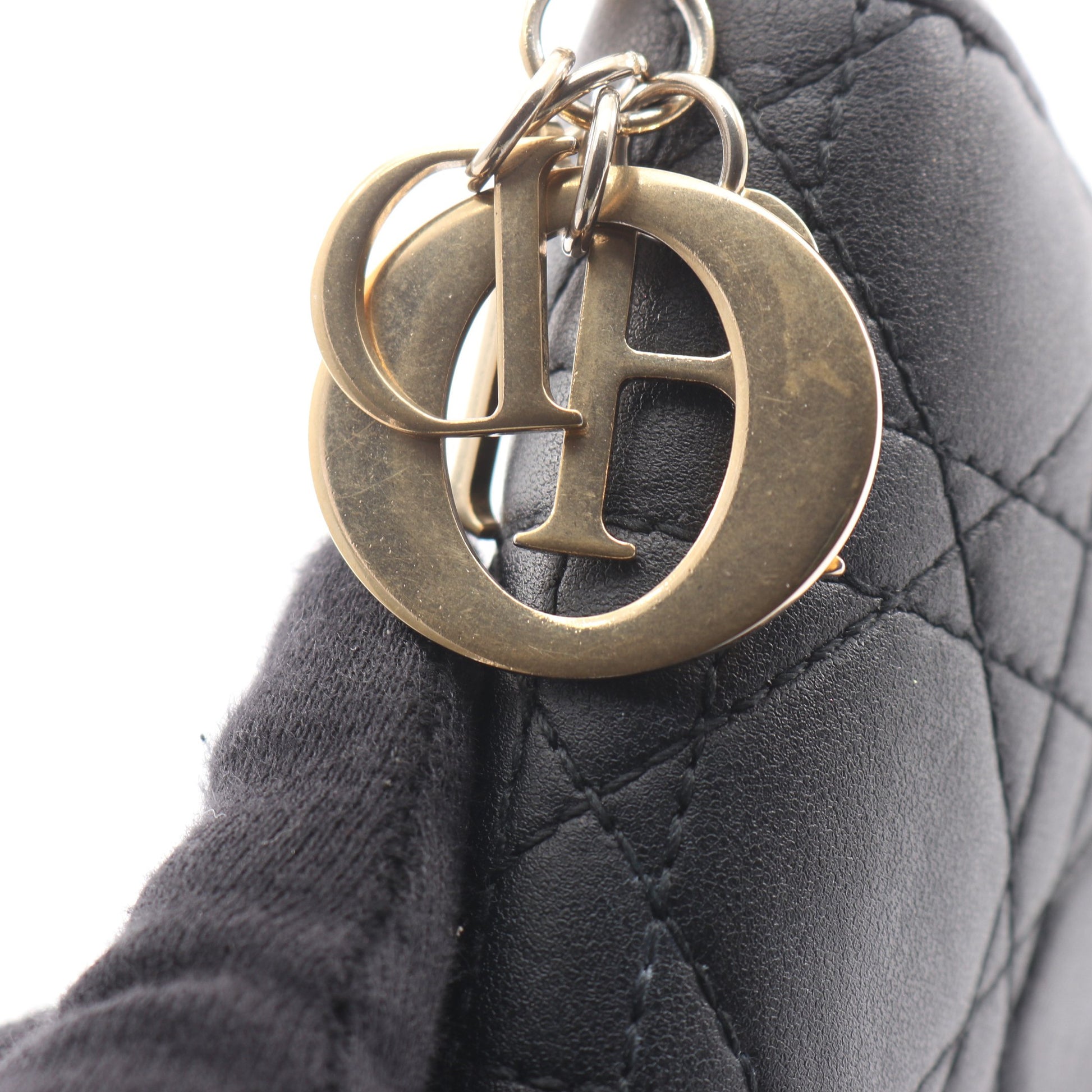 レディディオール カナージュ ラウンドファスナー長財布 レザー ブラック クリスチャンディオール 財布・小物 Christian Dior